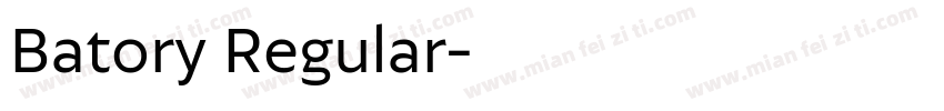 Batory Regular字体转换